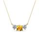 1 - Raia Citrine and Diamond Three Stone Pendant 
