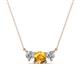 1 - Raia Citrine and Diamond Three Stone Pendant 