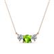1 - Raia Peridot and Diamond Three Stone Pendant 