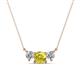 1 - Raia Yellow and White Diamond Three Stone Pendant 