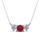 1 - Raia Ruby and Diamond Three Stone Pendant 