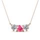 1 - Raia Pink Tourmaline and Diamond Three Stone Pendant 
