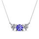 1 - Raia Tanzanite and Diamond Three Stone Pendant 