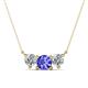 1 - Raia Tanzanite and Diamond Three Stone Pendant 
