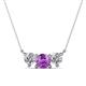 1 - Raia Amethyst and Diamond Three Stone Pendant 