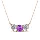 1 - Raia Amethyst and Diamond Three Stone Pendant 