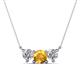 1 - Raia Citrine and Diamond Three Stone Pendant 
