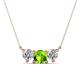 1 - Raia Peridot and Diamond Three Stone Pendant 