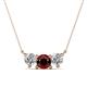 1 - Raia Red Garnet and Diamond Three Stone Pendant 
