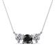 1 - Raia Black and White Diamond Three Stone Pendant 