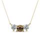 1 - Raia Smoky Quartz and Diamond Three Stone Pendant 