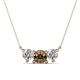 1 - Raia Smoky Quartz and Diamond Three Stone Pendant 