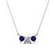 1 - Raia Blue Sapphire and Diamond Three Stone Pendant 