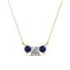 1 - Raia Blue Sapphire and Diamond Three Stone Pendant 
