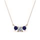 1 - Raia Blue Sapphire and Diamond Three Stone Pendant 