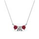 1 - Raia Ruby and Diamond Three Stone Pendant 