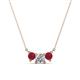 1 - Raia Ruby and Diamond Three Stone Pendant 