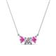 1 - Raia Pink Sapphire and Diamond Three Stone Pendant 