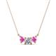 1 - Raia Pink Sapphire and Diamond Three Stone Pendant 