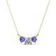 1 - Raia Tanzanite and Diamond Three Stone Pendant 