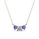 1 - Raia Tanzanite and Diamond Three Stone Pendant 