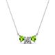 1 - Raia Peridot and Diamond Three Stone Pendant 