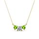 1 - Raia Peridot and Diamond Three Stone Pendant 