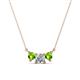 1 - Raia Peridot and Diamond Three Stone Pendant 