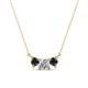 1 - Raia Black and White Diamond Three Stone Pendant 