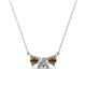 1 - Raia Smoky Quartz and Diamond Three Stone Pendant 