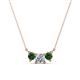1 - Raia Diamond and Lab Created Alexandrite Three Stone Pendant 