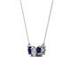 2 - Raia Blue Sapphire and Diamond Three Stone Pendant 
