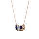 2 - Raia Blue Sapphire and Diamond Three Stone Pendant 