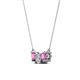 2 - Raia Pink Sapphire and Diamond Three Stone Pendant 