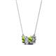 2 - Raia Peridot and Diamond Three Stone Pendant 