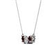 2 - Raia Red Garnet and Diamond Three Stone Pendant 
