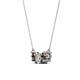 2 - Raia Smoky Quartz and Diamond Three Stone Pendant 