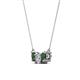 2 - Raia Diamond and Lab Created Alexandrite Three Stone Pendant 