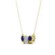 2 - Raia Blue Sapphire and Diamond Three Stone Pendant 