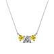 1 - Raia Yellow Sapphire and Diamond Three Stone Pendant 