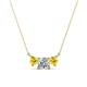 1 - Raia Yellow Sapphire and Diamond Three Stone Pendant 