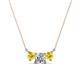 1 - Raia Yellow Sapphire and Diamond Three Stone Pendant 