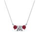 1 - Raia Ruby and Diamond Three Stone Pendant 