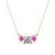 1 - Raia Pink Sapphire and Diamond Three Stone Pendant 