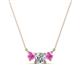 1 - Raia Pink Sapphire and Diamond Three Stone Pendant 