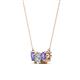 2 - Raia Tanzanite and Diamond Three Stone Pendant 