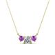 1 - Raia Amethyst and Diamond Three Stone Pendant 
