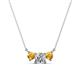 1 - Raia Citrine and Diamond Three Stone Pendant 