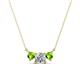 1 - Raia Peridot and Diamond Three Stone Pendant 