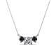 1 - Raia Black and White Diamond Three Stone Pendant 